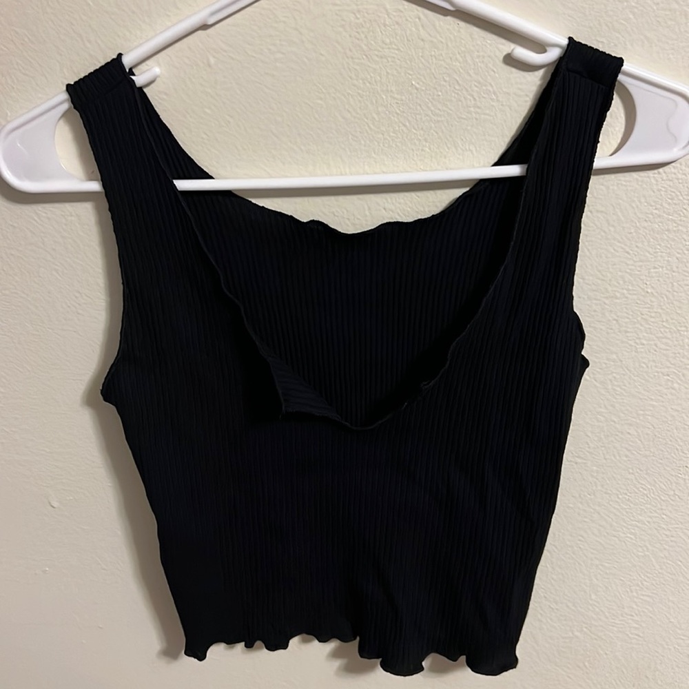 Shein, size medium, black tan top.